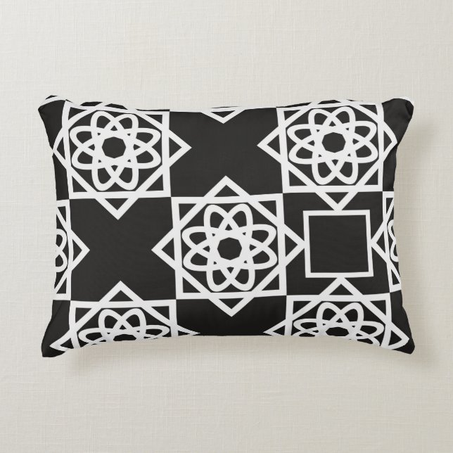 Arabic geometric pattern. Art decor. Islam. Flower Decorative Cushion (Front)