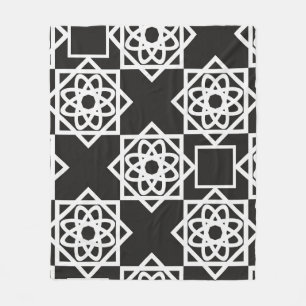 Arabic geometric pattern. Art decor. Islam. Flower Fleece Blanket