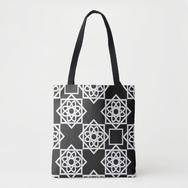 Arabic geometric pattern. Art decor. Islam. Flower Tote Bag (Front)
