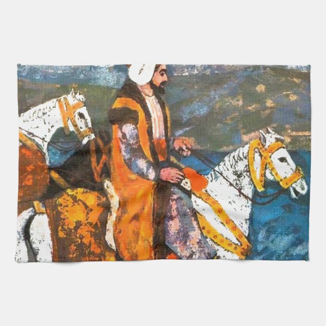 Arabic Horseman Tea Towel (Horizontal)