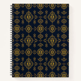 Arabic Lantern Filigree Amber Blue Notebook