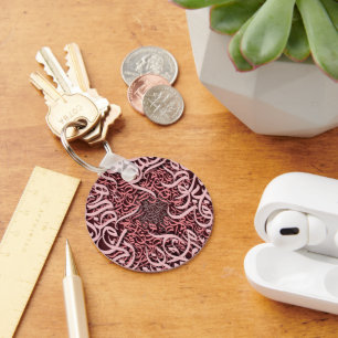 arabic letters rose key ring