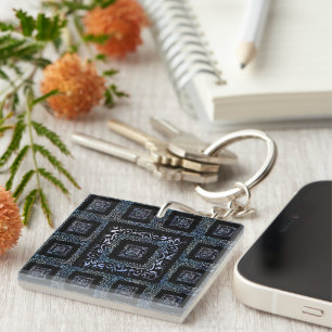 Arabic Letters square Key Ring