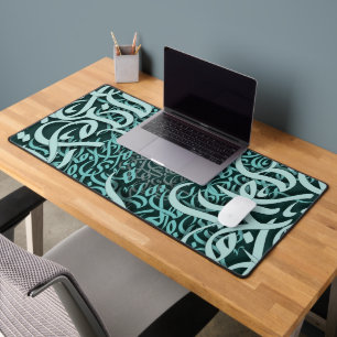 arabic letters Tiffany Desk Mat