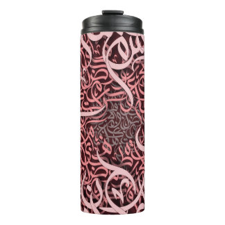 arabic lletters rose  thermal tumbler