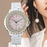 Arabic Numerals Women’s Watch – Elegant Rhinestone<br><div class="desc">Custom Arabic Numerals Women’s Watch – Elegant Rhinestone Timepiece – Matching Gift for Wedding, Anniversary or Eid. ✨ Celebrate love, culture, and timeless style with this Custom Arabic Numerals Women’s Watch — a dazzling gift that’s part of a beautifully coordinated collection, including a matching pocket watch for him and pendant...</div>