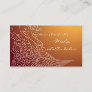 Arabic oriental henna style business card