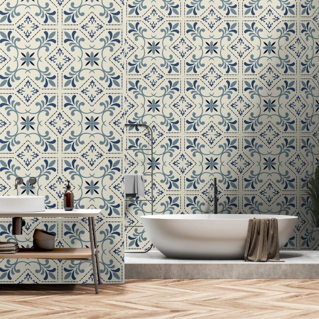 Arabic Ottoman Motif Wallpaper (Bathroom)