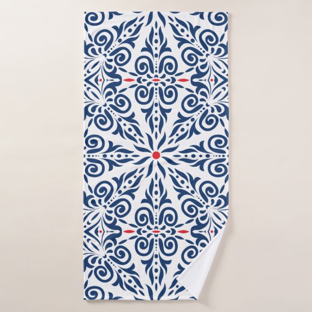 Arabic seamless pattern. colourful background on a bath towel (Bath Towel)