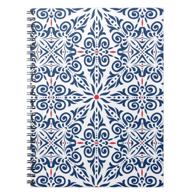 Arabic seamless pattern. colourful background on a notebook (Front)