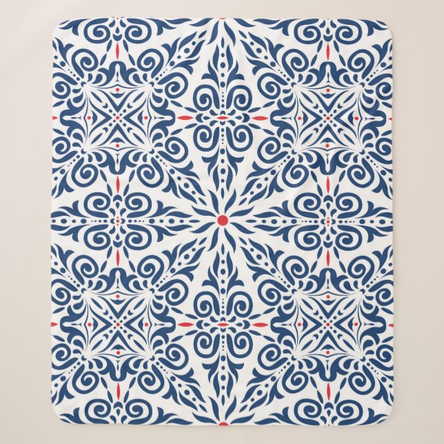 Arabic seamless pattern. colourful background on a sherpa blanket (Front)
