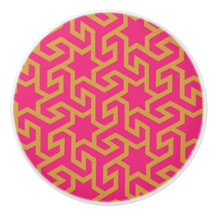 Arabic Star Shaped Pattern Ceramic Knob