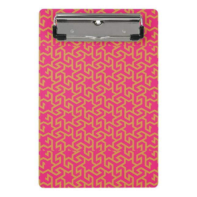 Arabic Star Shaped Pattern Mini Clipboard (Front)