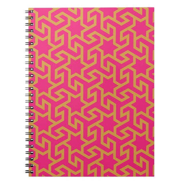 Arabic Star Shaped Pattern Notebook (Front)