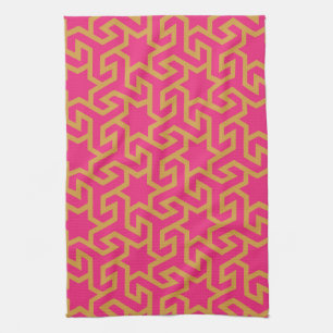 Arabic Star Shaped Pattern Tea Towel