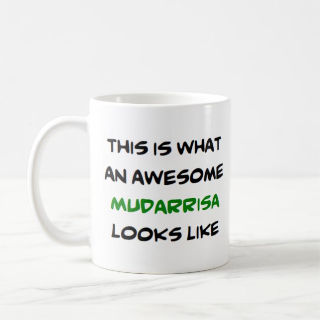 arabic teacher mudarrisa, awesome coffee mug (Left)