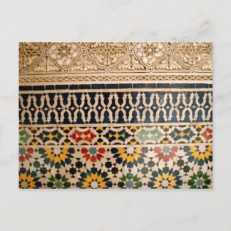 Arabic Texture Tiles Postcard