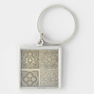 Arabic tile designs (colour litho) key ring