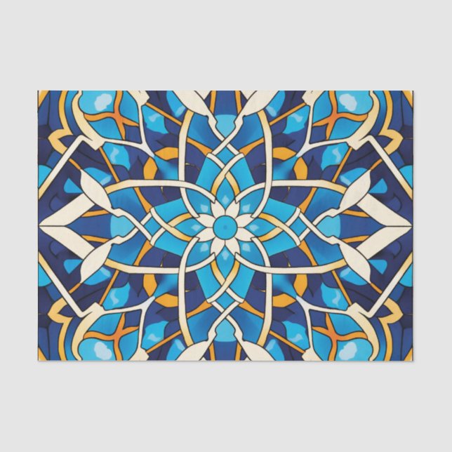 Arabic tile pattern lovers  tissue paper (Front)