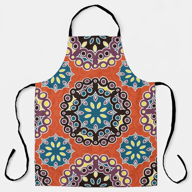 Arabic tile, vintage patchwork pattern. apron (Front)