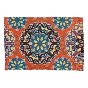 Arabic tile, vintage patchwork pattern. pillowcase