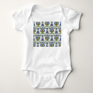 Arabic Traditional: Iznik Tile Seamless. Baby Bodysuit