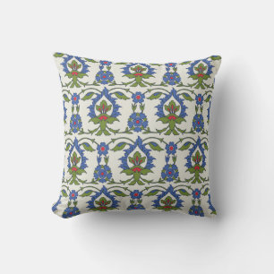 Arabic Traditional: Iznik Tile Seamless. Cushion