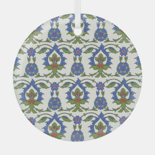 Arabic Traditional: Iznik Tile Seamless. Glass Tree Decoration
