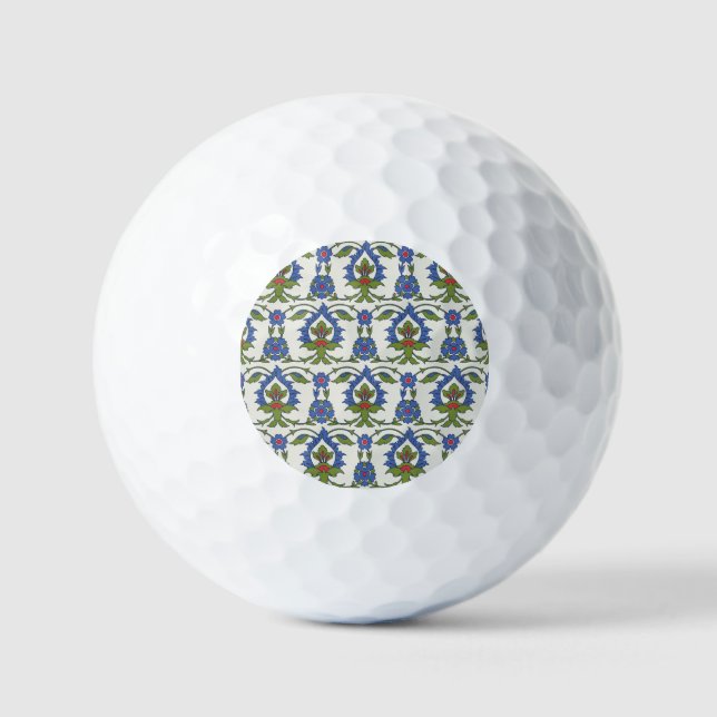Arabic Traditional: Iznik Tile Seamless. Golf Balls (Front)