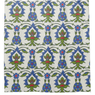 Arabic Traditional: Iznik Tile Seamless. Shower Curtain