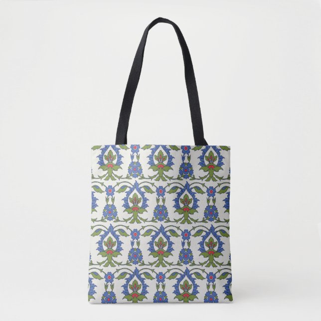 Arabic Traditional: Iznik Tile Seamless. Tote Bag (Front)