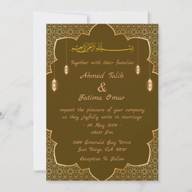 Arabic Wedding invitation (Front)