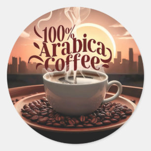 Arabica Coffee Lover Classic Round Sticker