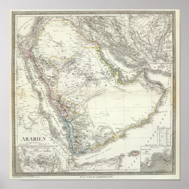 Arabien - Arabian Peninsula Poster (Front)