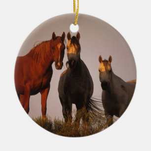 Arabs at Sunset Ceramic Tree Decoration