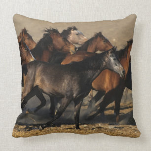 Arabs Running in the Desert Cushion