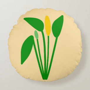 Araceae Round Pillow