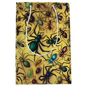 Arachnid Lovers Creepy Crawly Spiders, Medium Gift Bag