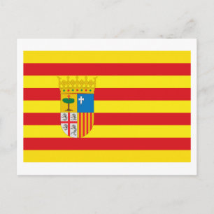 Aragón flag postcard