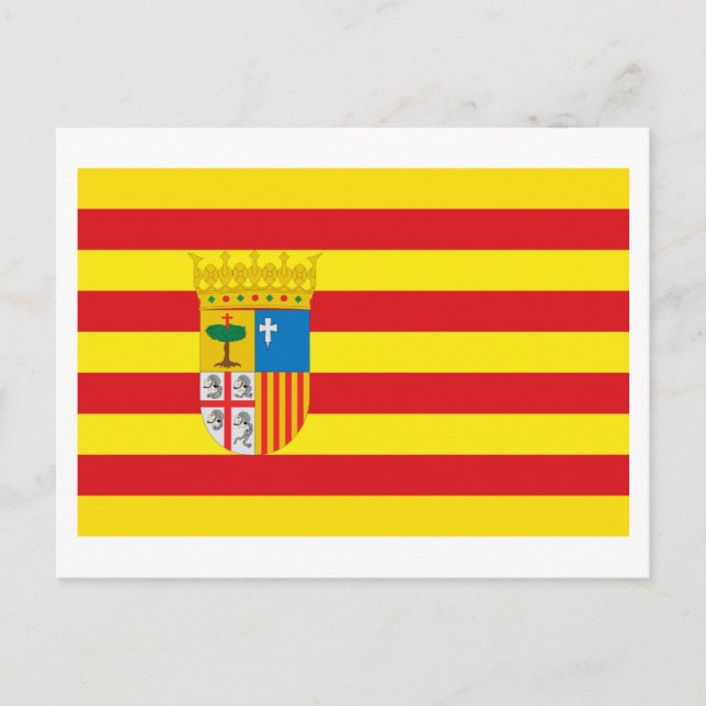 Aragón flag postcard (Front)