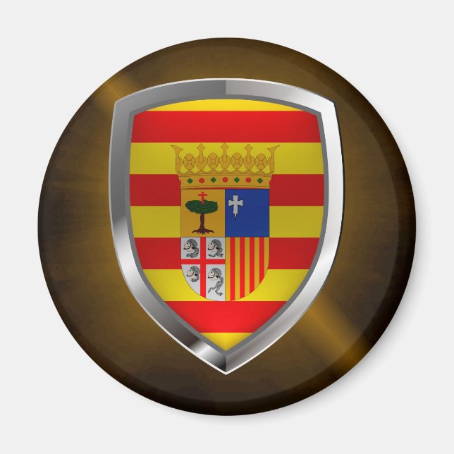 Aragón Metallic Emblem Magnet (Front)