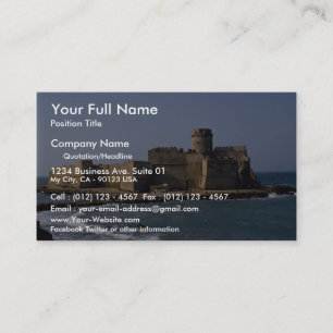 Aragonese Castle, Calabria, Italy Business Card
