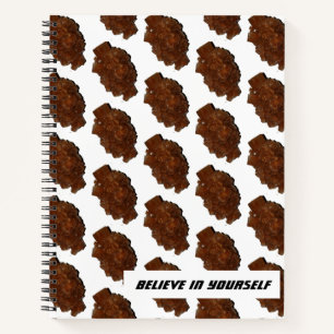 Aragonite Crystal Photo Tiled Believe in Yourself Notebook