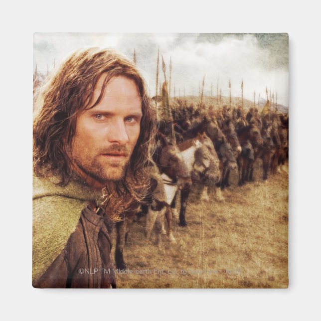 Aragorn Plus Line of Horses Magnet (Front)