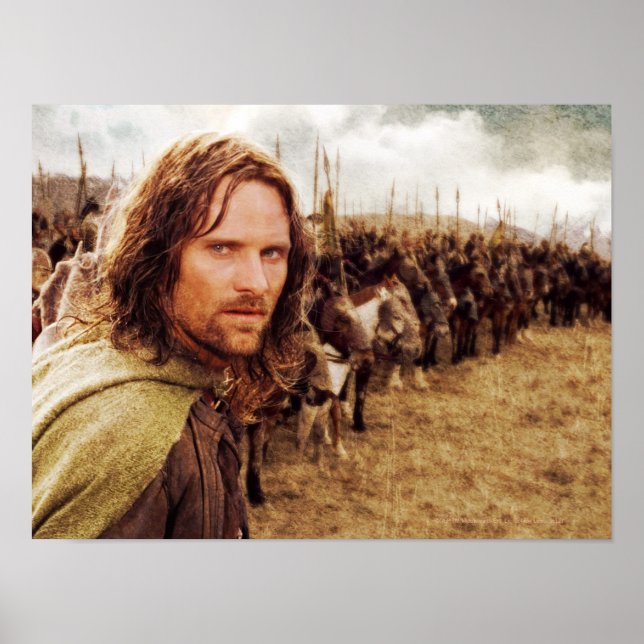 Aragorn Plus Line of Horses Poster (Front)