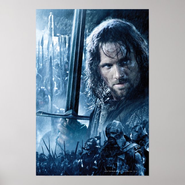 Aragorn Versus Orcs Poster (Front)