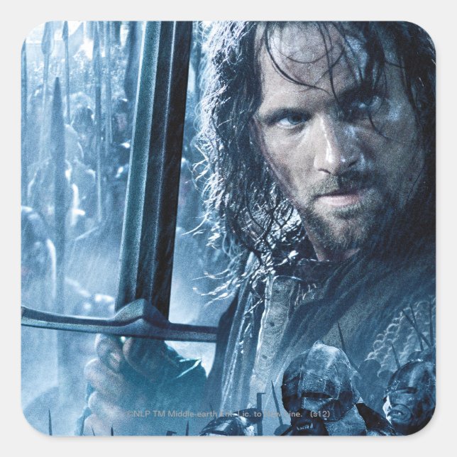 Aragorn Versus Orcs Square Sticker (Front)