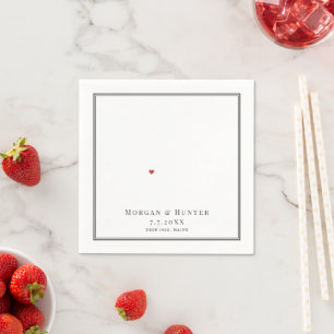 Aragosta Deer Isle Maine Map Elegant Wedding Napkin