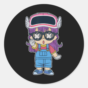 Arale Norimaki Dr Slump Manga Anime Cartoon Lover  Classic Round Sticker