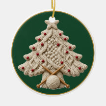 Aran Cable Knit Christmas Tree, Personalised